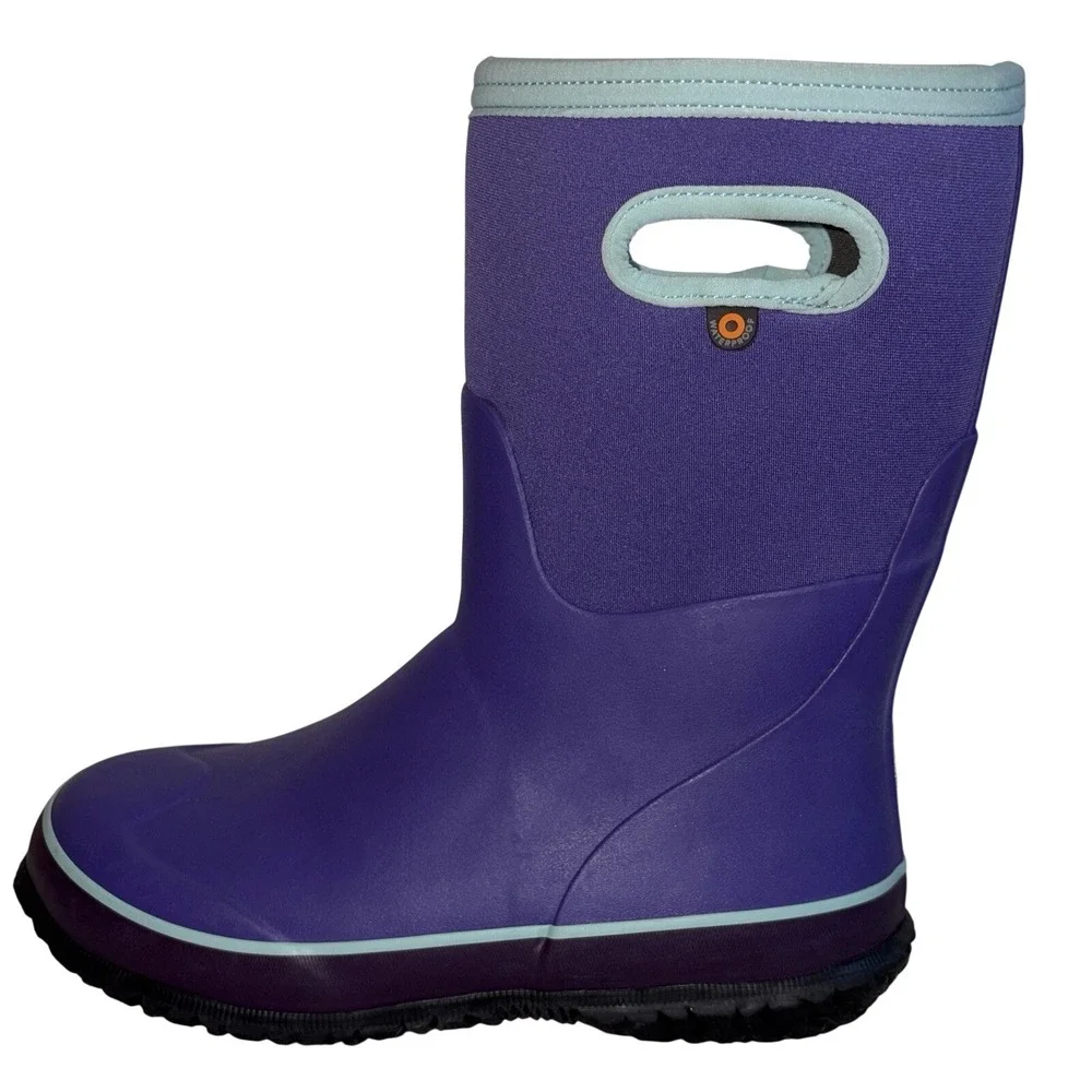 Bogs Classic Tall Grasp Winter Rain Boots Youth Size 5 Waterproof Insulated EUC